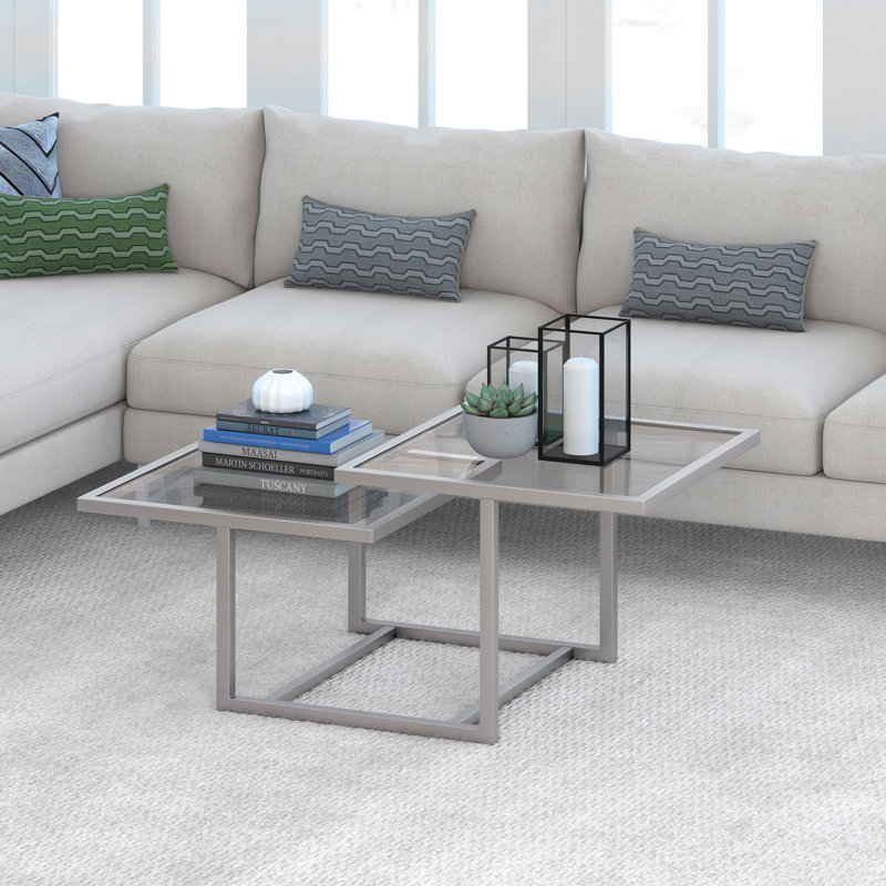 Frame Coffee Table, Silver Nickel