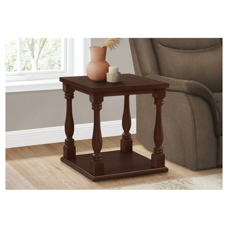 Table d'appoint carrée 2 niveaux Traditional