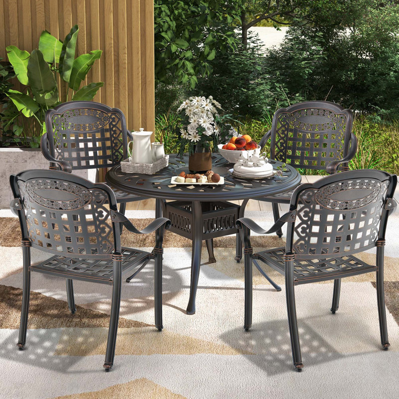 4 chaises Arvinder, Bronze
