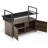 49" PE Wicker Bar Cart Portable Outdoor Table Made Of Durable Steel Frame And Tempered Glass Tabletop For Kitchen Prep And Grilling-966369245