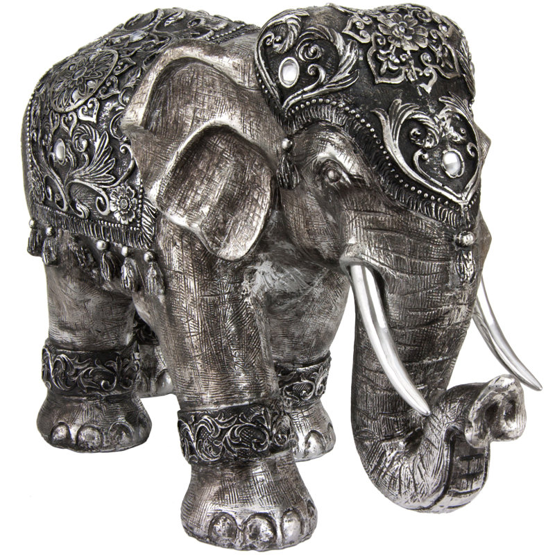 Auspicious Elephant Figurine, Gray