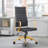 Jive Gold Stainless Steel Highback Office Chair-1042055043-944345612