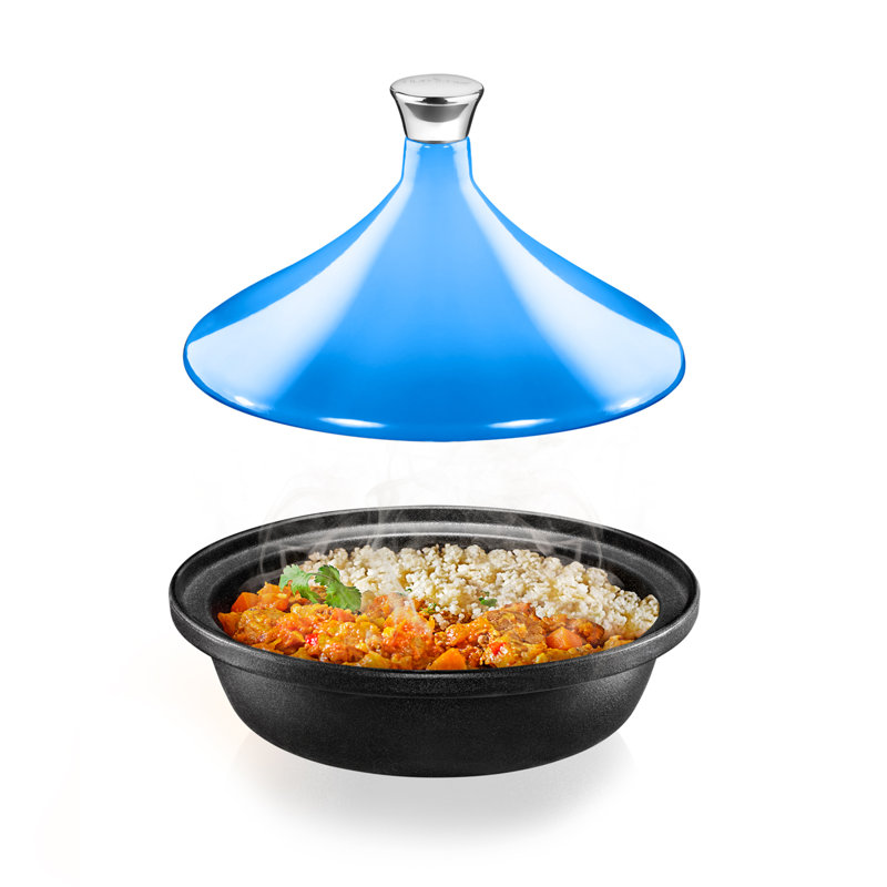 NutriChef 2.75 Quarts Non-Stick Ceramic Stock Pot, Blue