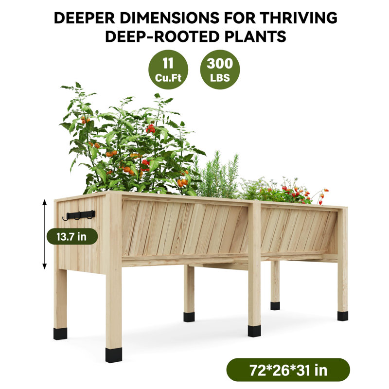 Wood Raised Garden Bed