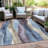 Machine Washable Indoor/Outdoor Xhevrie Denim Rug-1805353715