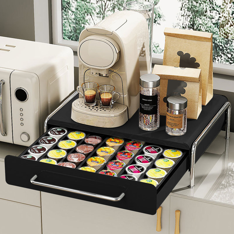 HKFUYULINTECHLIMITED Coffee Pod Storage Stainless Steel Coffee Carousel