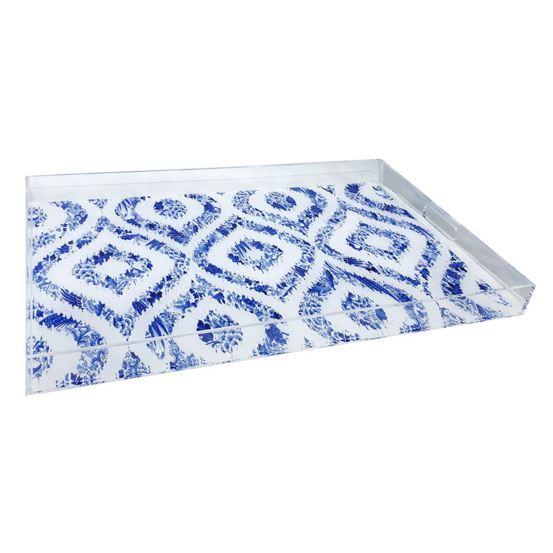 Plateau décoratif carré Royal ikat en acrylique Royal Delft