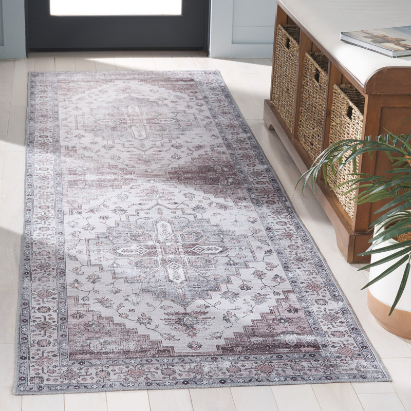 Tapis Alisha avec envers antidérapant, Tapis de couloir 2 pi 6 po x 8 pi