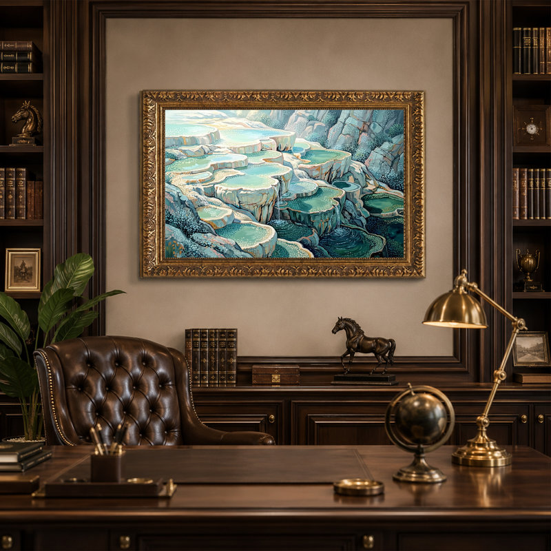 Art mural sur toile vert, H 16 po x l 24 po
