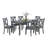 Modern Style Dining Table 6x Chairs 7pcs Dining Set