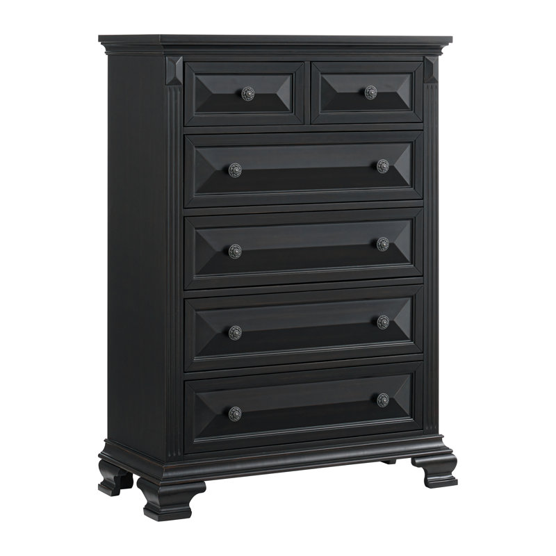 Commode 6 tiroirs Alcott Hill® Daryel, Noir