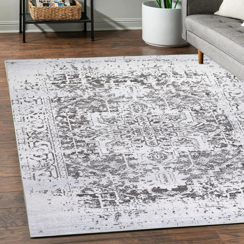 Jasmari Washable Abstract Indoor Rug, Rectangle 5'8" x 9'