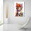 Art mural en verre épique «Crowned Kitten» par Dean Russo, 24 po x 36 po
