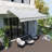 Patio Retractable Awning with Manual Crank, Exterior Sun Shade-112161314-112161309