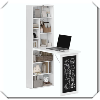 Fold-out Convertible Desk Wall Mount Stable Anti-toppling Easy Clean