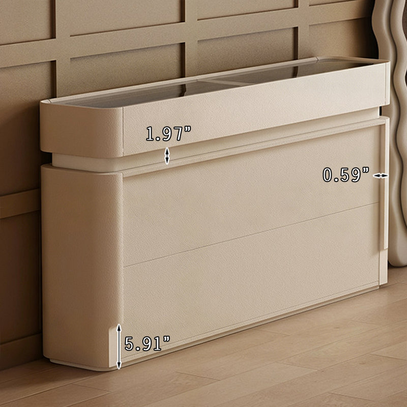 Buffet décoratif moderne en bois manufacturé beige, 55.12