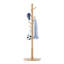 Portemanteau debout blanc avec 8 crochets et 3 options de hauteur, portemanteau en bois pour enfants avec base ronde robuste, petit portemanteau blanc-1327753833