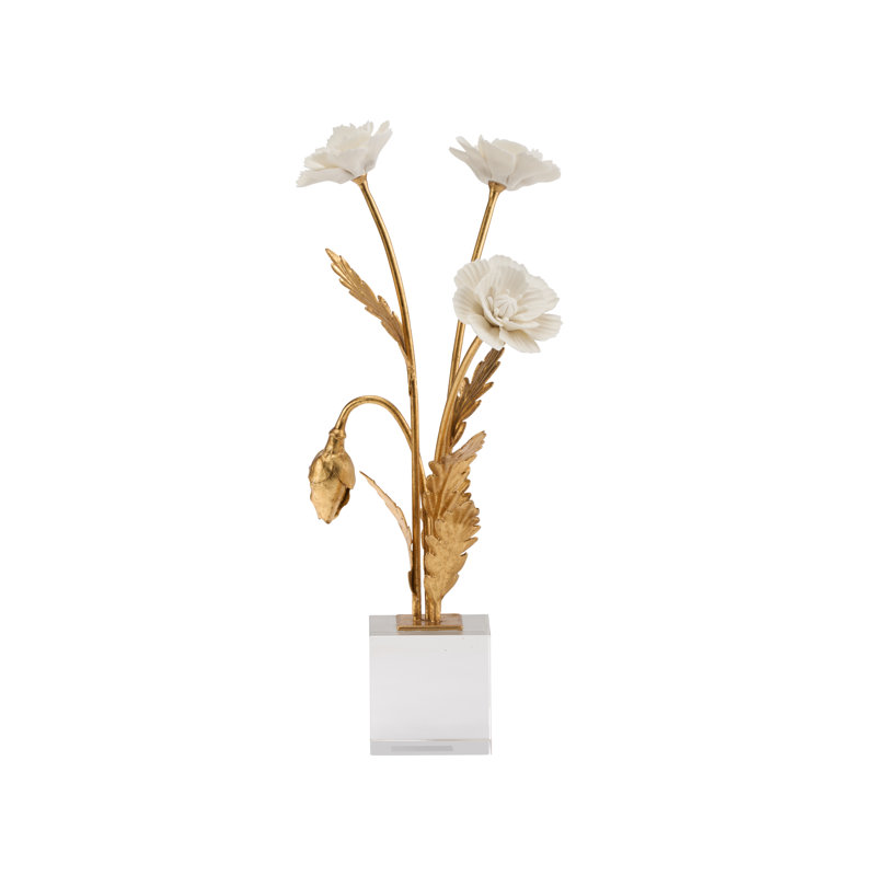 Coquelicot en porcelaine à base de cristal