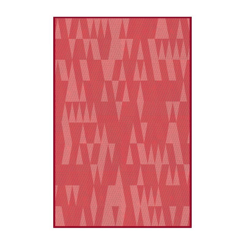 Tapis 100% à motifs lavables à la machine 2989 - Pat70-RD, Rectangle 7 pi x 9 pi