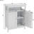 Bathroom Standing Cabinet - White, Double Shutter Doors, Dependable , Finish, Ample Storage Room, Easy Assembly Directions White Unit With Reliable Coated, Spacious Area, Simple