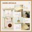 90cm Beige Cat Tree Tower with Sisal Scratching Posts, Cat Condo, Hammock, Top Perch & 2 Hanging Toys