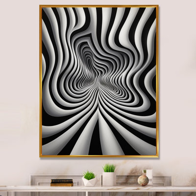 «I», impression d'art sur toile noir et blanc