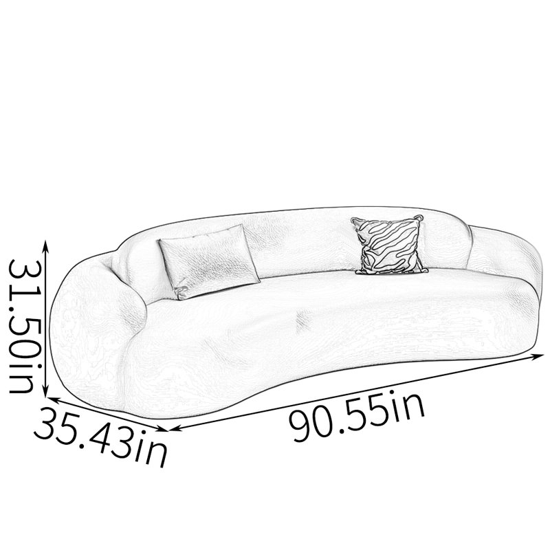 Anousone, 31.5" H x 90.55" W x 35.43" D