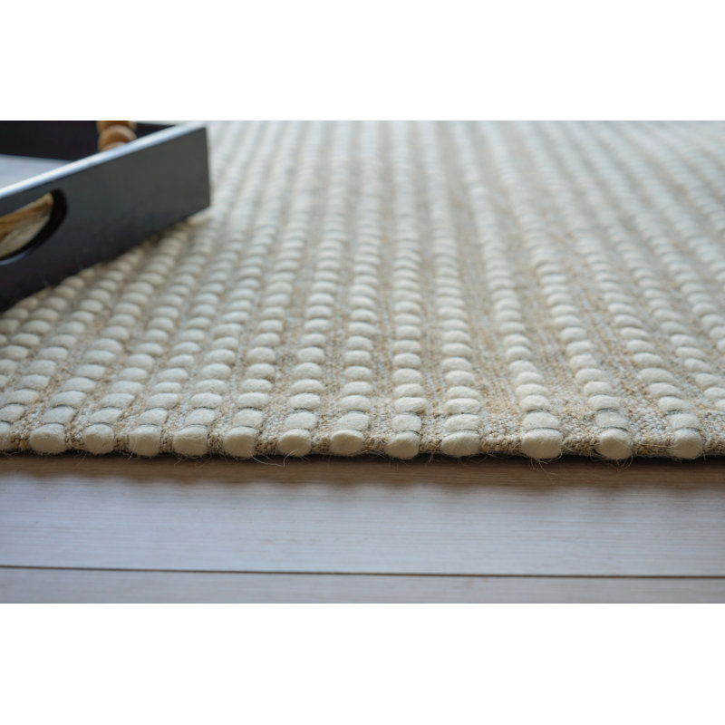 Metrix Hand Tufted New Zealand Wool Light Beige/Ivory Area Rug, 14'X18'