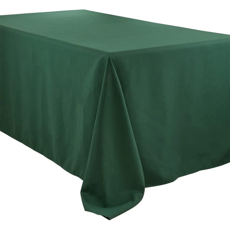 Daisylynn Rectangular Polyester Tablecloth, 120" L x 90" W, Jasper Green