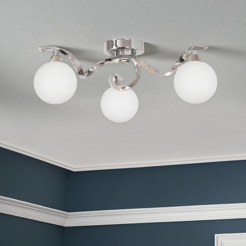 Bombo Glass Semi Flush Mount