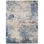Hand Knotted Abstract Area Rug in Silver/Blue/Tan-953468913