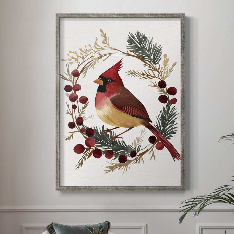 «Christmas Holiday Art», reproduction encadrée - bois massif XMA171763, H 21 po x l 17 po