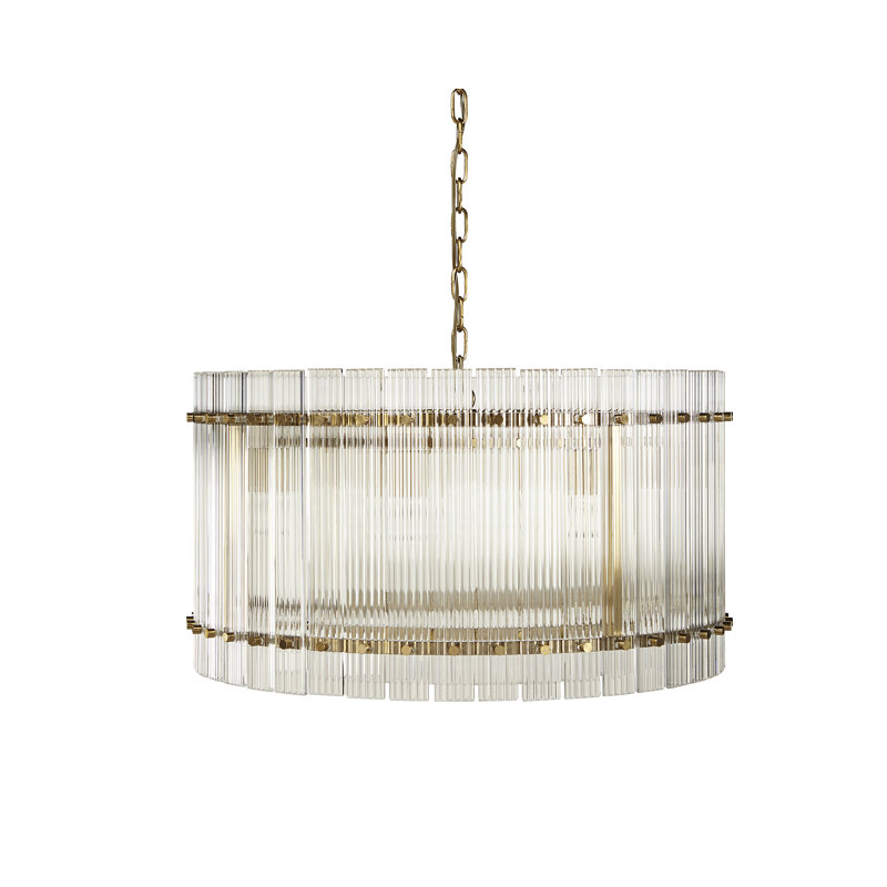 KORE CHANDELIER - CLEAR, 15" H x 28.75" W x 28.75" D
