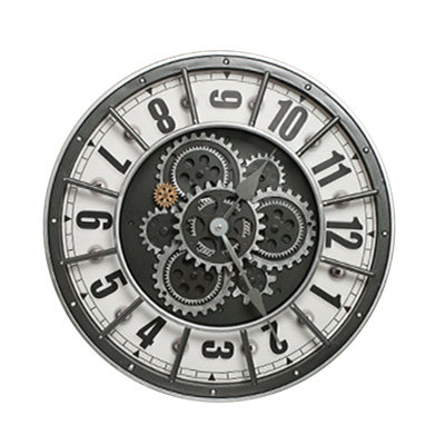 Moving Gears Wall Clock Rustic Industrial Oversized Heavy Duty for Living Room 7706