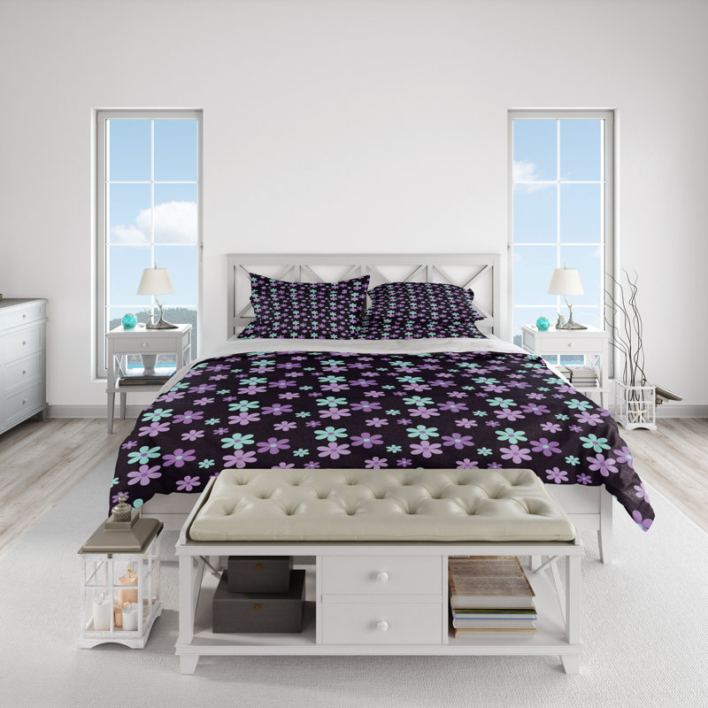 Floral Duvet Cover, King Duvet Cover + 2 King Shams