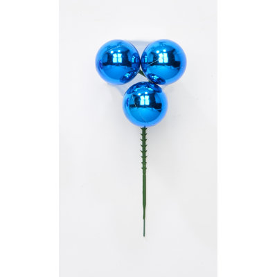 40mm Christmas Plastic Ball Pick X 3