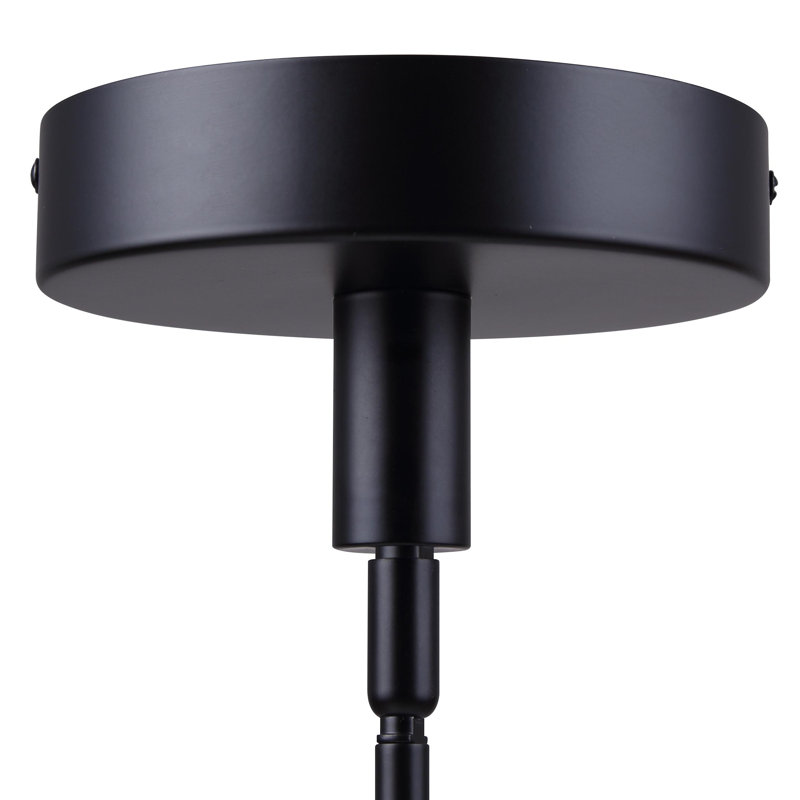 Luminaire suspendu tambour noir mat à 1 lumière Jaqui