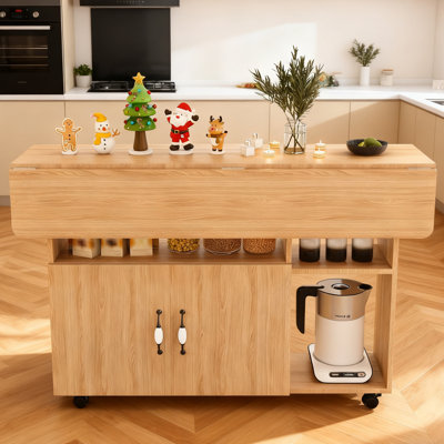 Îlot de cuisine sur roulettes 47 po