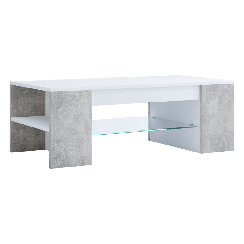 Cohette Coffee Table with Storage, Grey/Brown/Blue