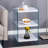 Three Levels Of Bedside Tables. The Board Surface Is MDF, With Grain Stickers, And Both Sides Are Transparent Tempered Glass. The Design Is Simple And Generous, With Storage Function-1275247049