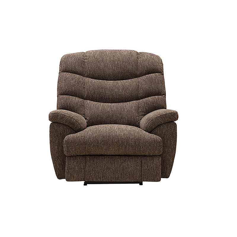 Fauteuil inclinable et oscillant rembourré Sondrea, Chocolat