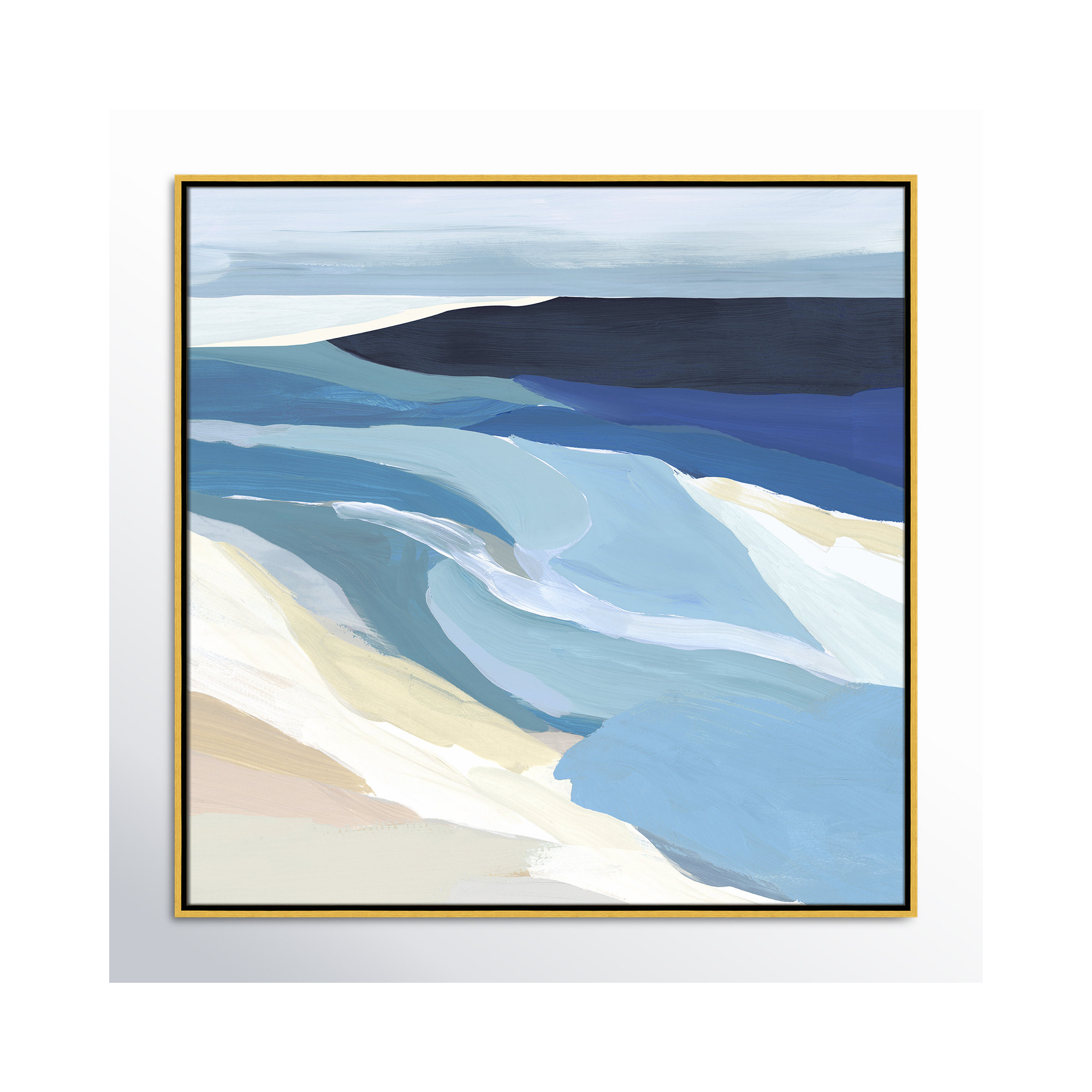 Graham Lake I by Isabelle Z, Picture Framed Canvas, 37.5" H x 37.5" W, Gold