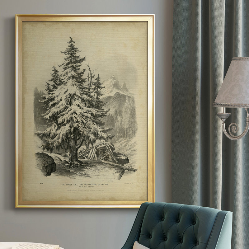 Toile encadrée de qualité supérieure The Spruce, H 36,5 po x l 26,5 po x P 1 po, Cadre doré