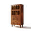Bibliothèque haute en bois de frêne massif avec tiroirs de rangement-780024192
