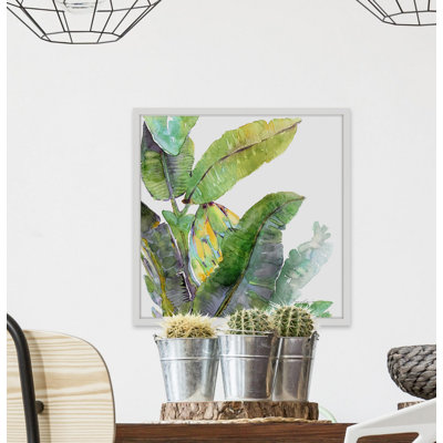 Banana Leaves One par Evelia - reproduction d'art sur papier encadrée