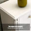 Armoire d'appoint en bois manufacturé blanc massif