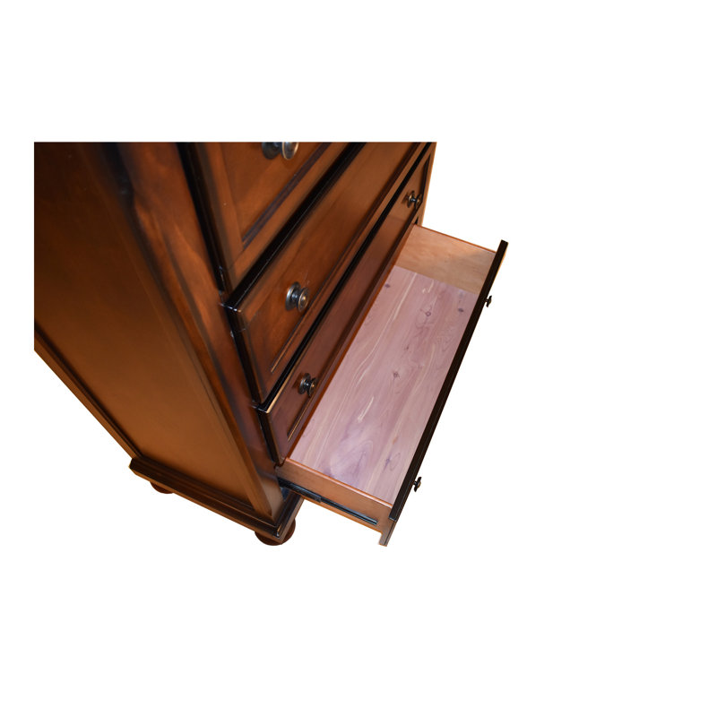 Commode en bois de couleur noyer foncé