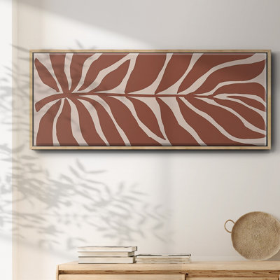 Terra Cotta Block Palms I- Framed Canvas