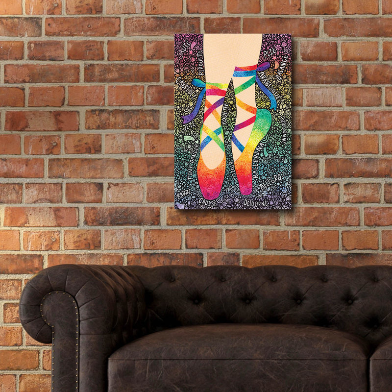 Art mural en verre acrylique Rainbow Ballet, H 24 po x l 16 po x P 0,2 po