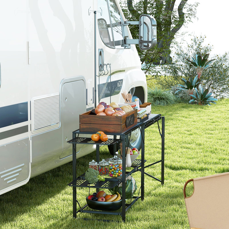 Table de cuisine pliante Outsunny (table incluse seulement)